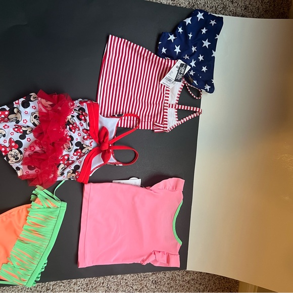 New w/Tags 3 swimwear sets. Size 12M. Includes Osh Kosh, Carters and Disney - Picture 3 of 4
